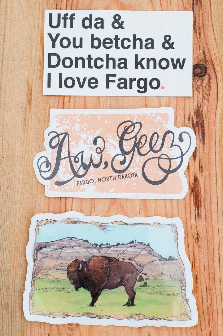 North Dakota souvenir stickers
